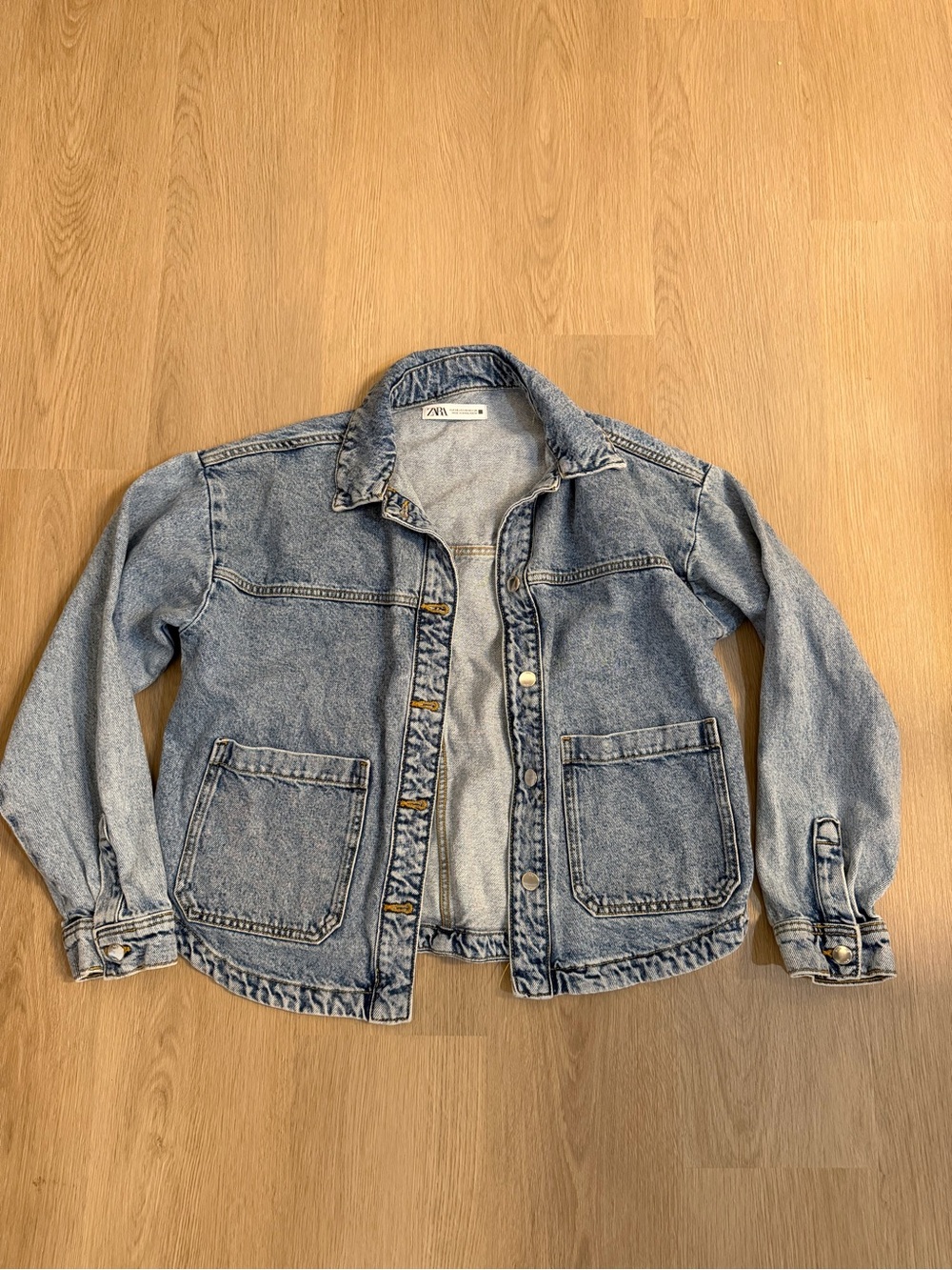 Zara Light Blue Oversized Denim Jacket